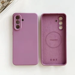 Enhanced Liquid Silicone Magnetic Case with Wireless Charging Compatibility - Soft Protective Cover - Galaxy S26+ (Blackcurrant)