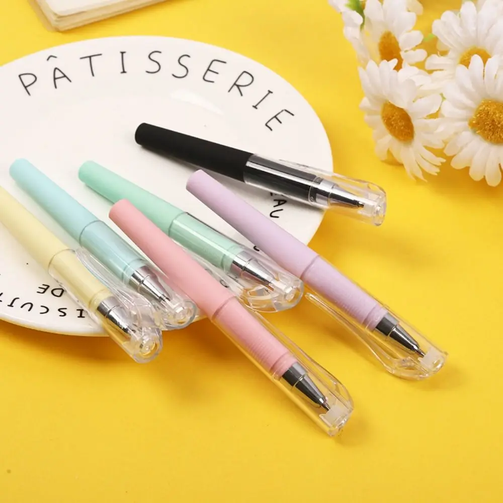 

4pcs High-grade Pocket Neutral Pen Learning Stationery Signature Pen Morandi Ballpoint Pen Portable Student Daily Writing