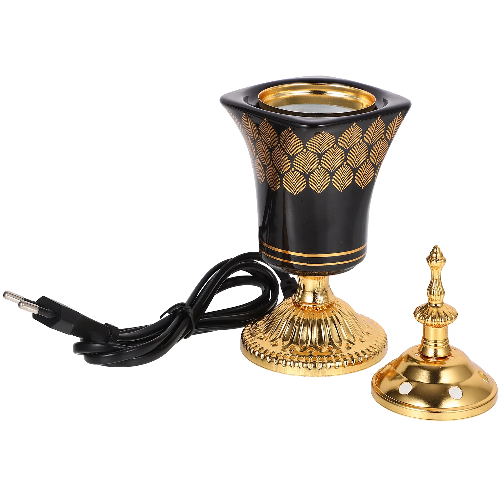 

Electric Ceramic Incense Burner Arabia Charcoal Bakhoor Censer Middle East Sandalwood Fragrance Stove Home Decoration US/EU Plug