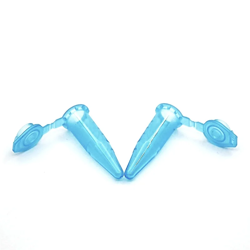 Microtubes Centrifuge Tube PCR Tube 0.5ml Laboratory Centrifugal Bottom Tip Blue EP With Scale Locked Cover 1000/PK Centrifuge Tube