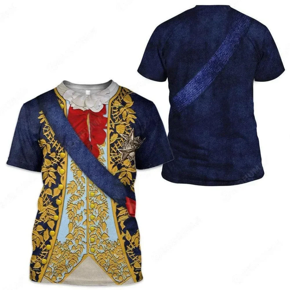 

Men Women Boys Girls 3D Printed T-shirt Famous Historical Figure Napoleon Bonaparte Costume Top Military Trend Clothing