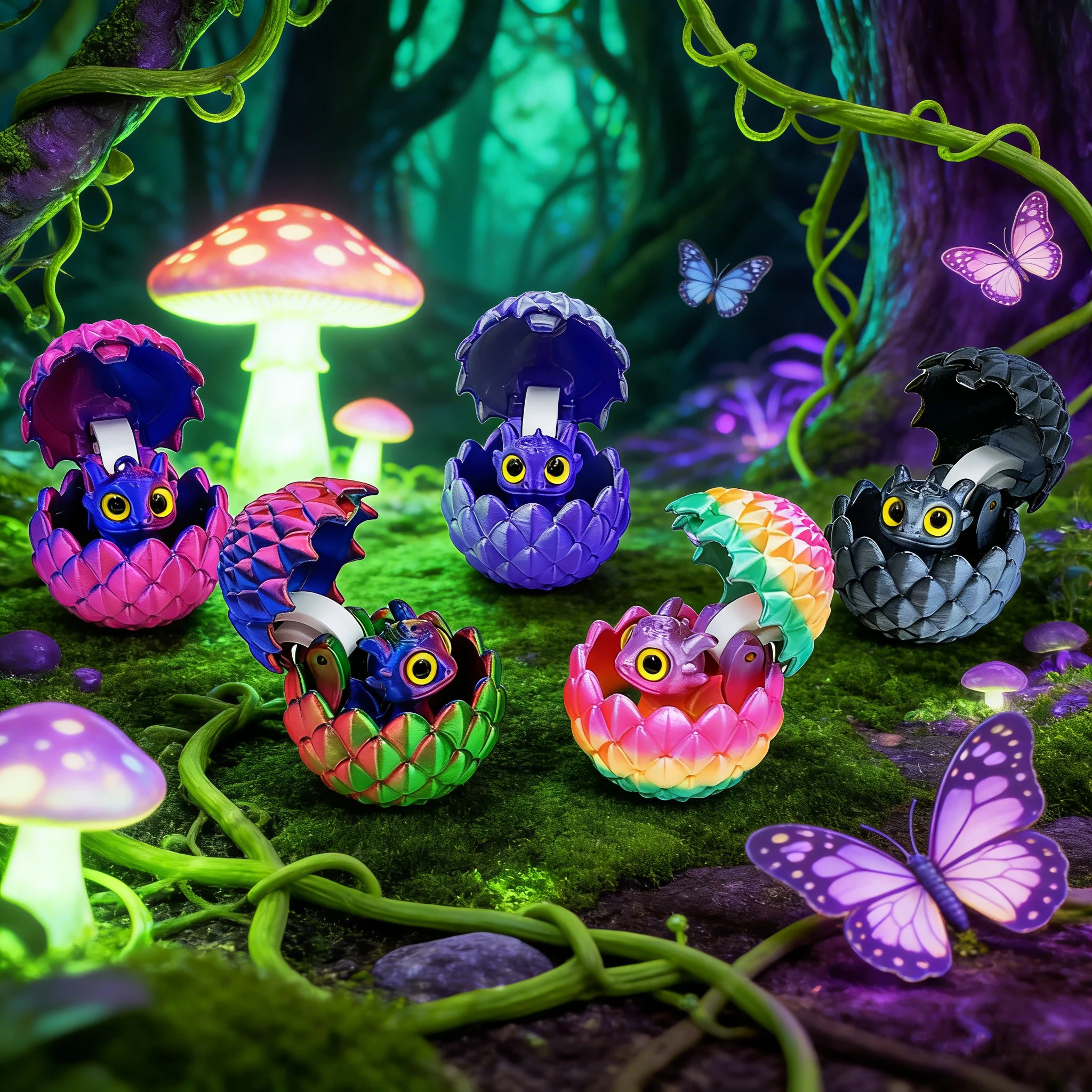 Exquisite 3D Printed Dragon and Egg Decorations - Unique Home and Desktop Accessories, Meticulously Crafted