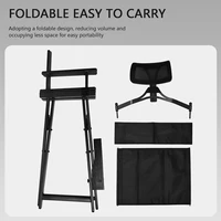 Chaise de coiffeur pliable et légère pour maquilleur professionnel avec porte-gobelet latéral, idéale pour salon de maquillage, barbier et extérieur 2