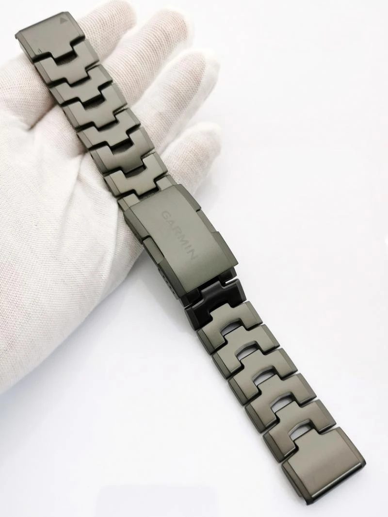 Bracelet Titane Pour Garmin Fenix – Luxe, Fermoir Métal | Compatible Fenix 7, 7X, 6, 6X Pro, 5, 5X | Largeur 22 Mm
