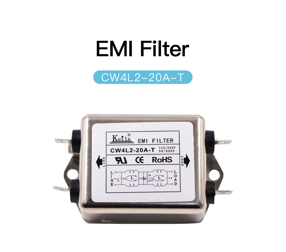 FONLAND Power EMI Filter CW4L2-10A-T / CW4L2-20A-T Einphasig AC 115V / 250V 20A 50/60HZ für Co2-Lasergravurmaschine – Detail 1