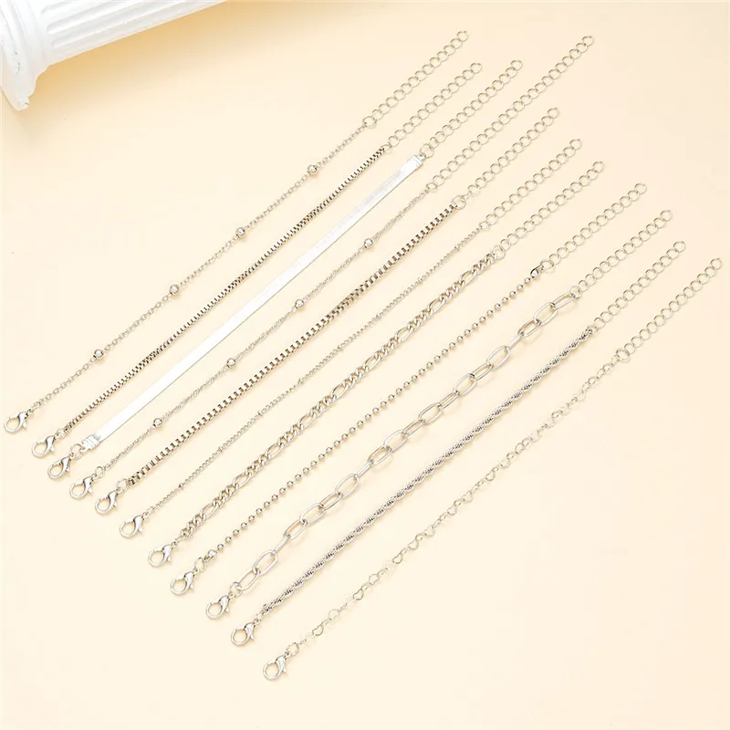 Chain Bead Bracelets for Women 11pcs/set