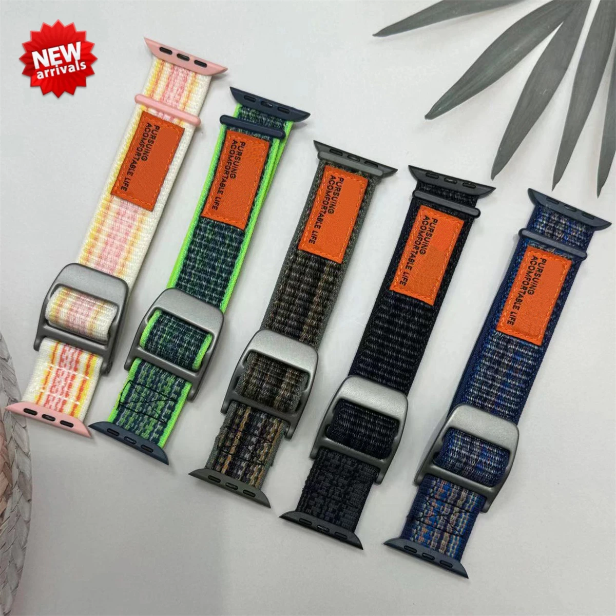 

Ремешок нейлоновый для Apple Watch Band Ultra 2, браслет-петля для IWatch Series 7 6 5 4 3 Se 8 9, 49 мм 44 мм 45 мм 40 мм 41 мм 45 мм 38 мм 42 мм