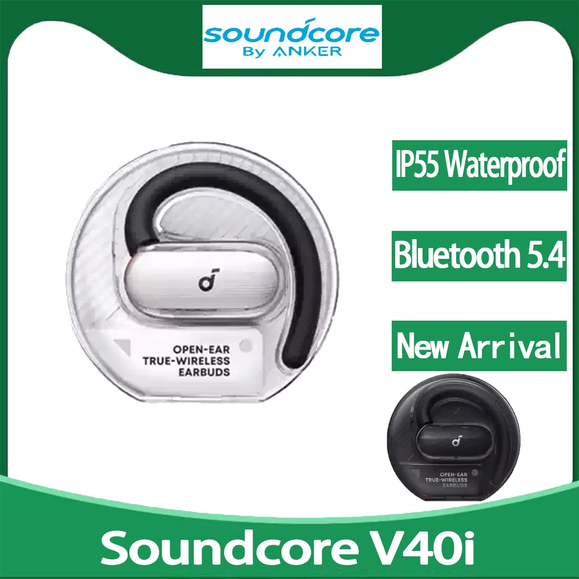 Original SoundCore V40i Wireless Bluetooth Earphones for Call Noise Reduction Waterproof Hanging Ear Open Custom Sports Earphone