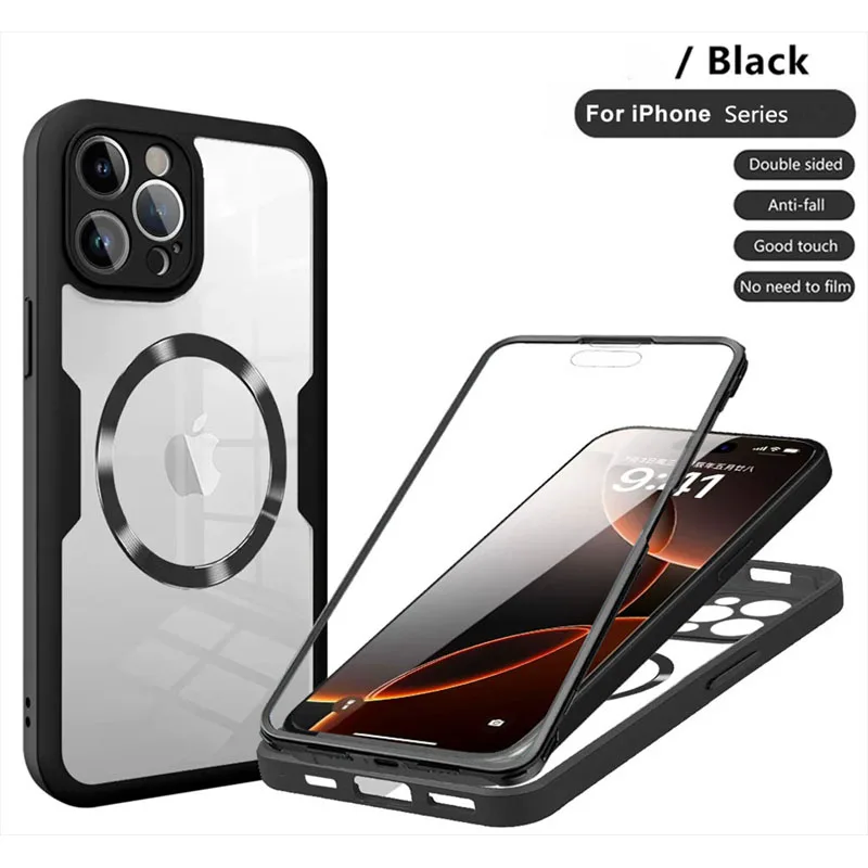 Enhanced 360° Full Coverage Protective Phone Case with MagSafe Compatibility