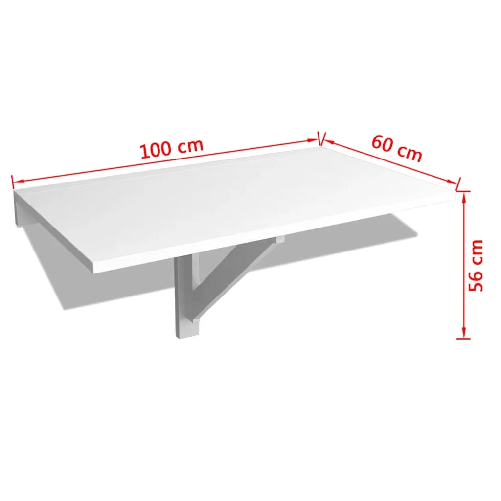 Folding Wall Table 100 X 60 Cm White Wall Table, Kitchen Table, Children's  Writing Table, Pc Table For Save Space - Dining Tables - AliExpress