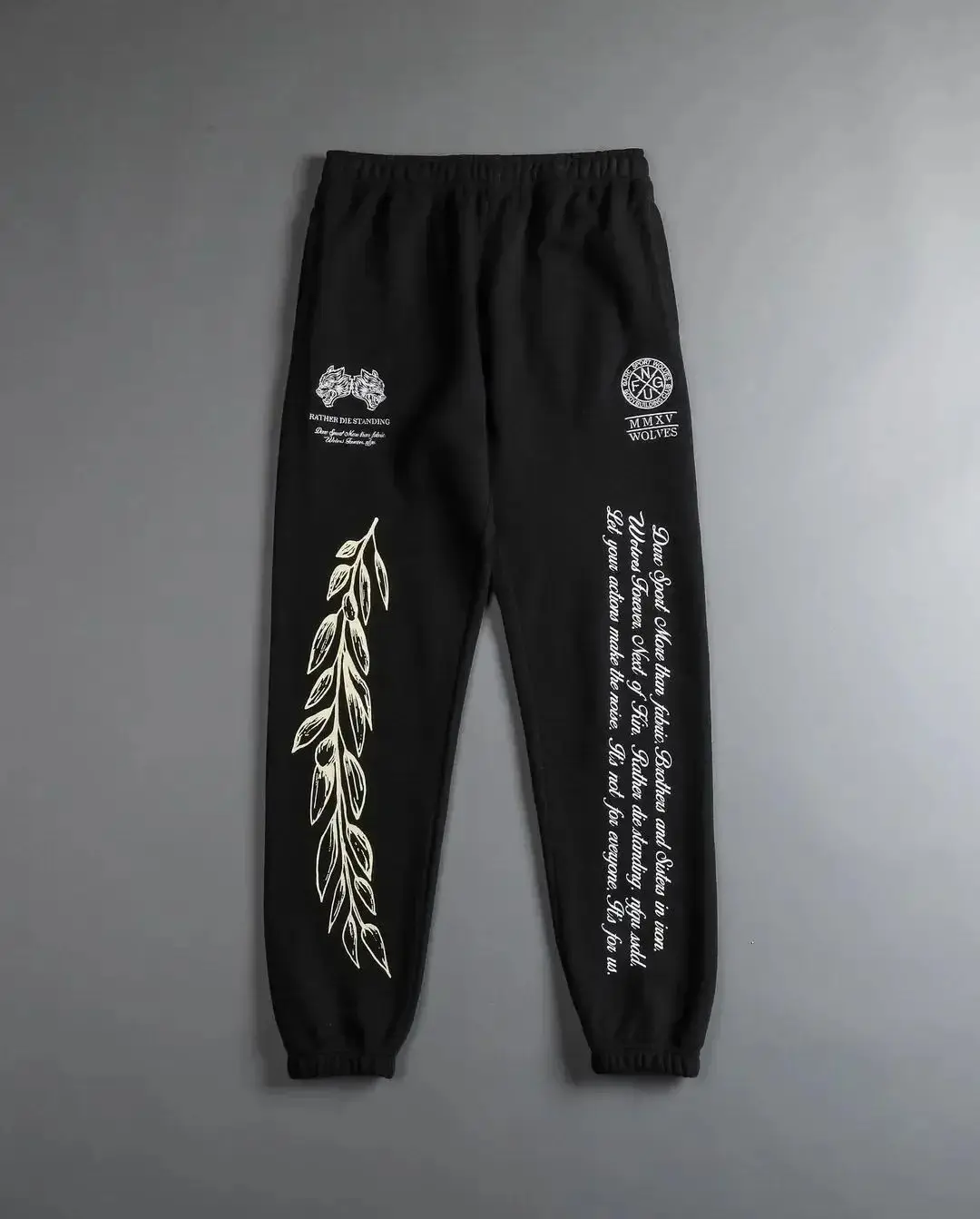 Casual sports pants Hip Hop DARC Wolves Joggers Street Pants Warm Oversize Pull Rope Baggy US