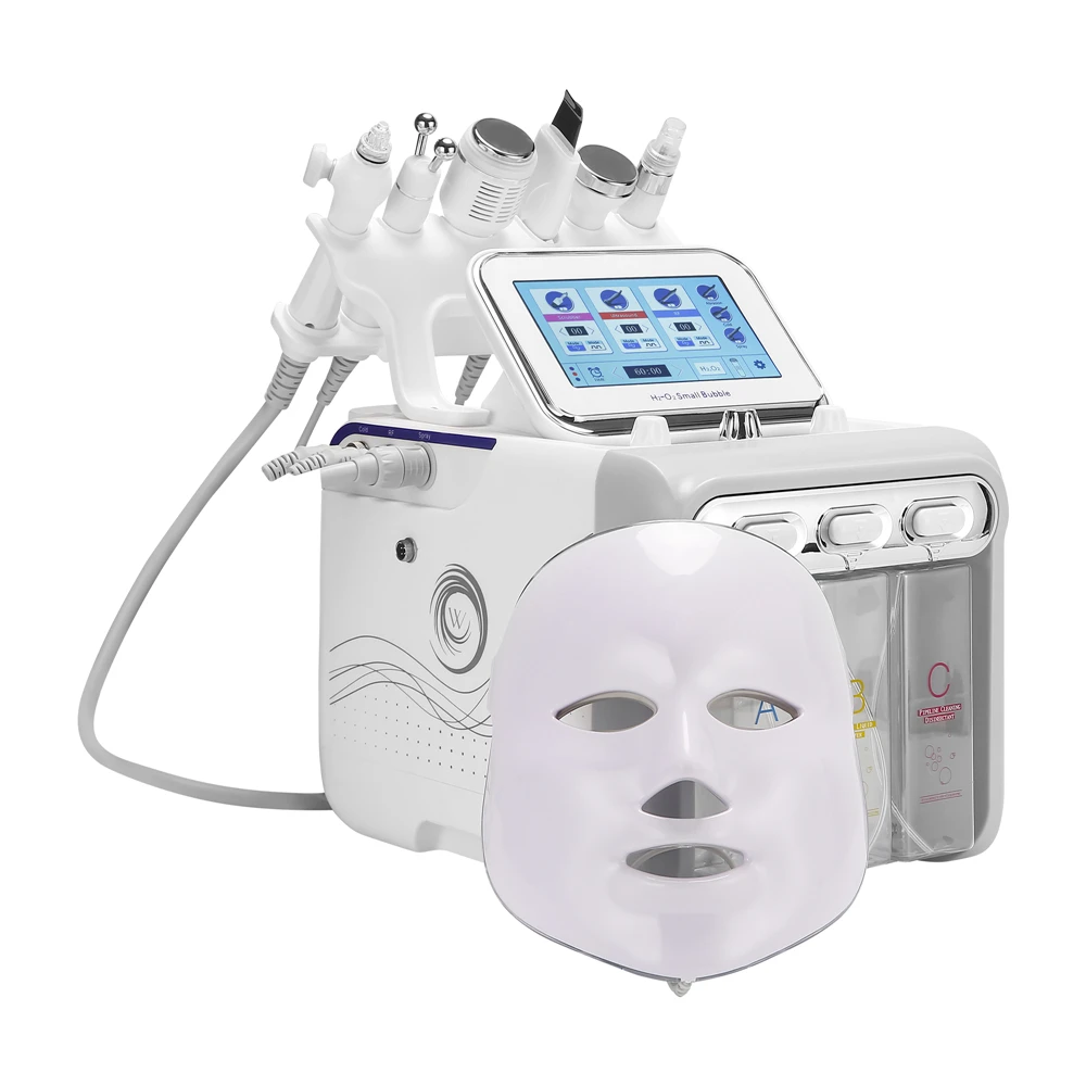 7 In 1 Water Dermabrasion Machine With LED Facial Mask Deep Cleansing Machine Water Jet Hydro Diamond Facial Clean For Salon Use