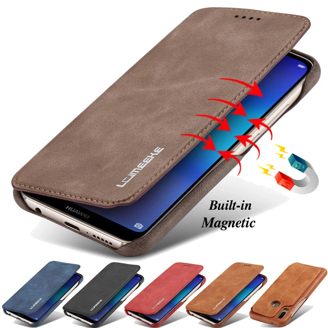 Huawei P20 Lite Case Leather Flip Case For Funda Huawei P20 lite Phone Case  Etui Huawei P20 Pro P 20 Cover Magnetic Wallet Cover