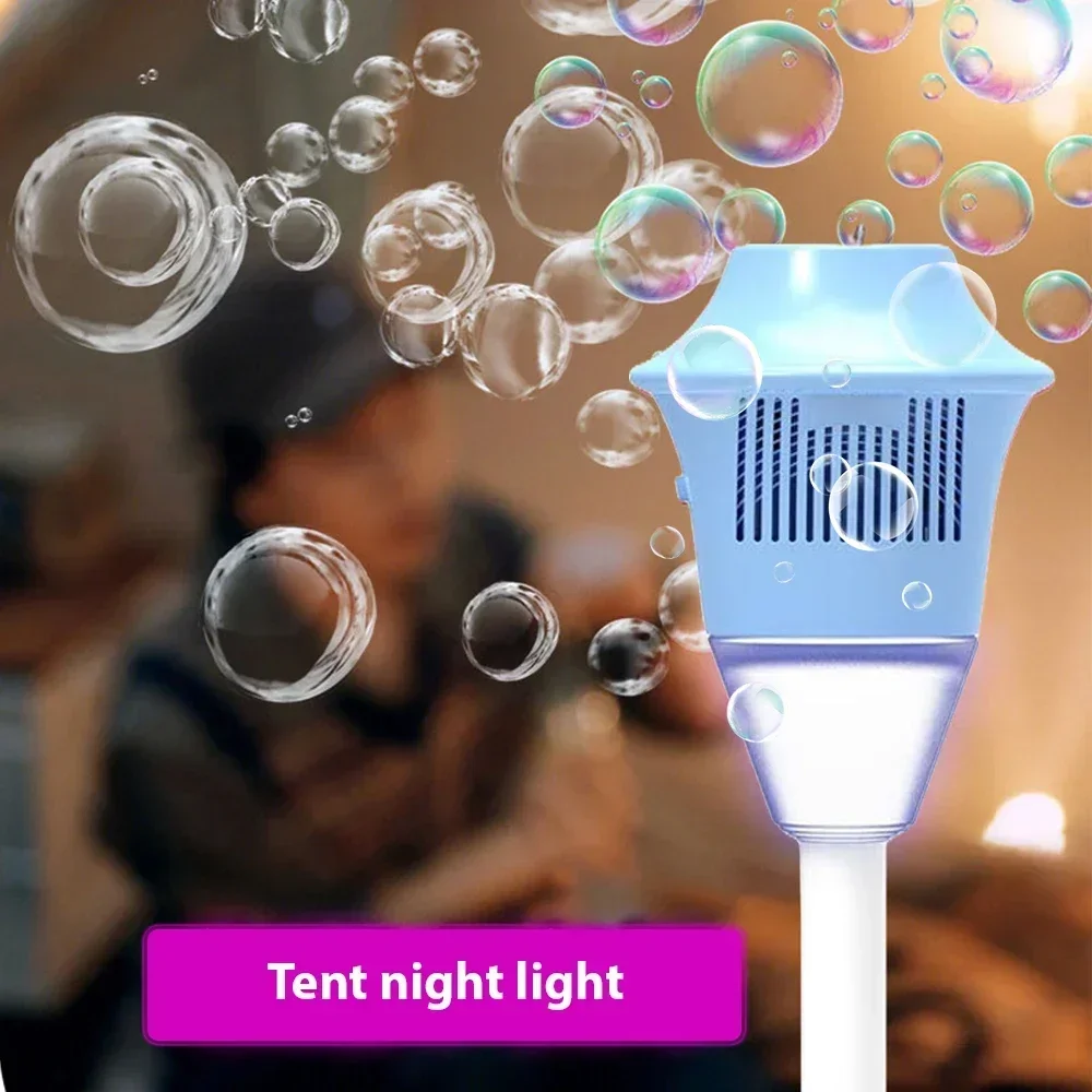 Stand Bubble Machine with Lights&music for Outdoor Soap Bubble Blower Suitable for Water Sport Wedding Party Decor Bubble