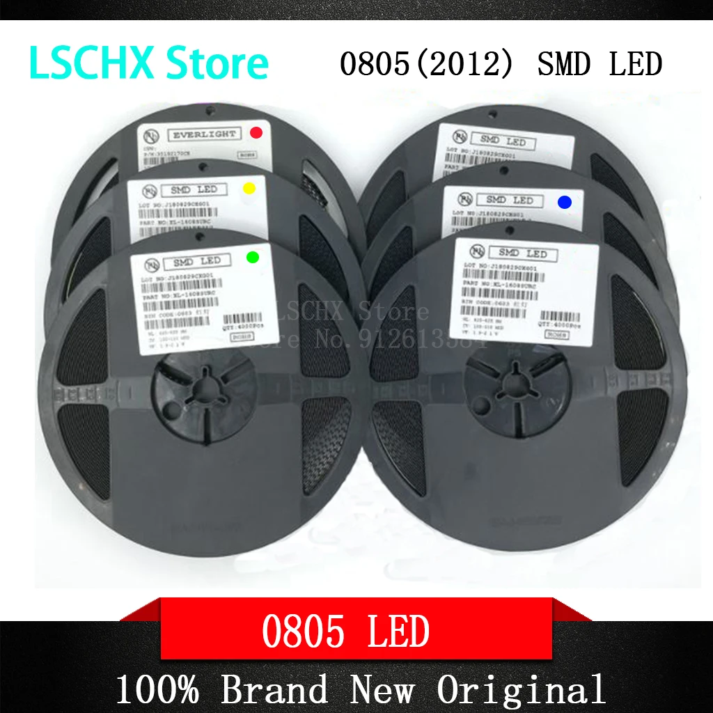 

1Reel 3000pcs 0805 SMD LED diodes light yellow red green blue White Hot sale