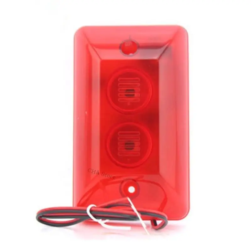 높은 데시벨 15W 보안 사이렌 120dB 알람 스트로브 라이트 벽 장착 와이어 도구 3xue