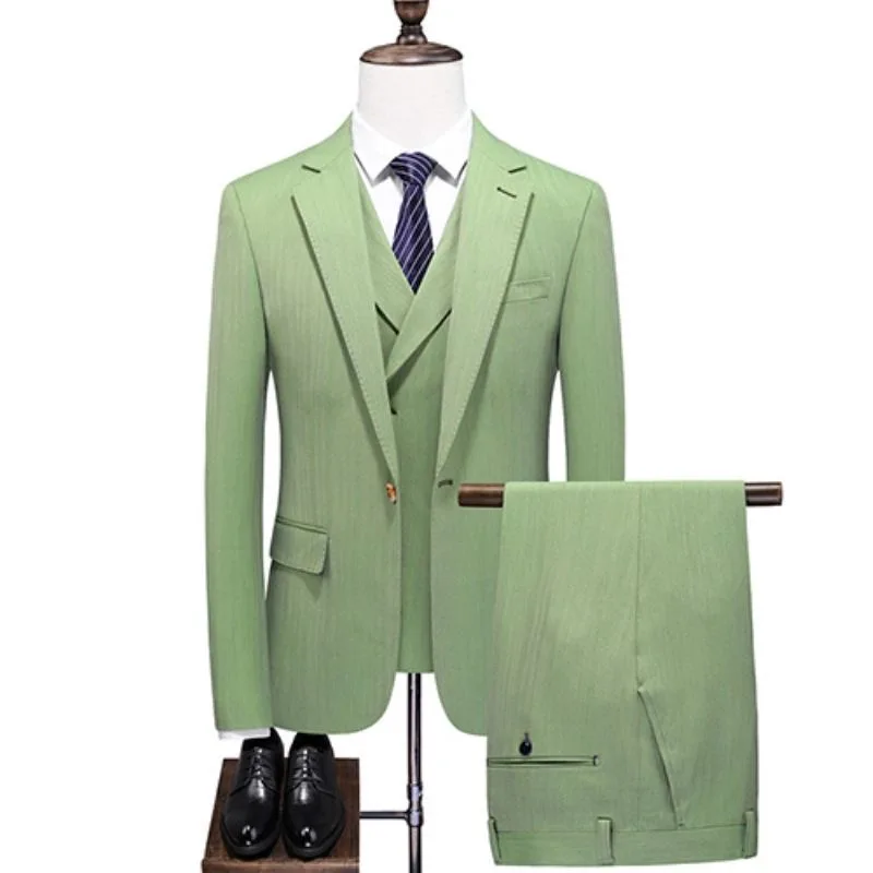 

Western Men's Suit Three Piece Slim Groom Wedding Dress