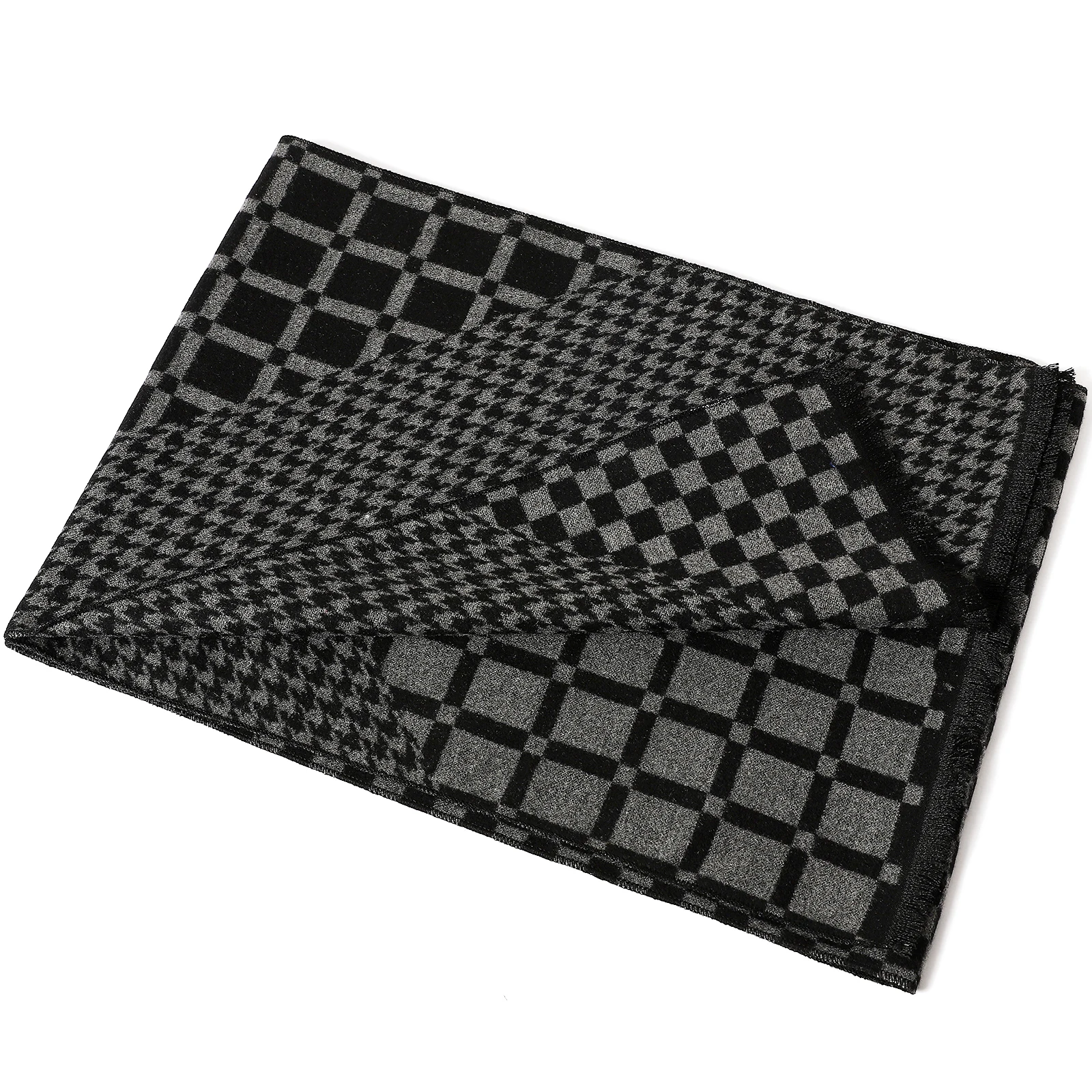 

Осеннее модное пляжное полотенце в клетку, классические шарфы из пашмины 180x33 см, зимние теплые кашемировые шали, мужские деловые толстые шарфы, шарф