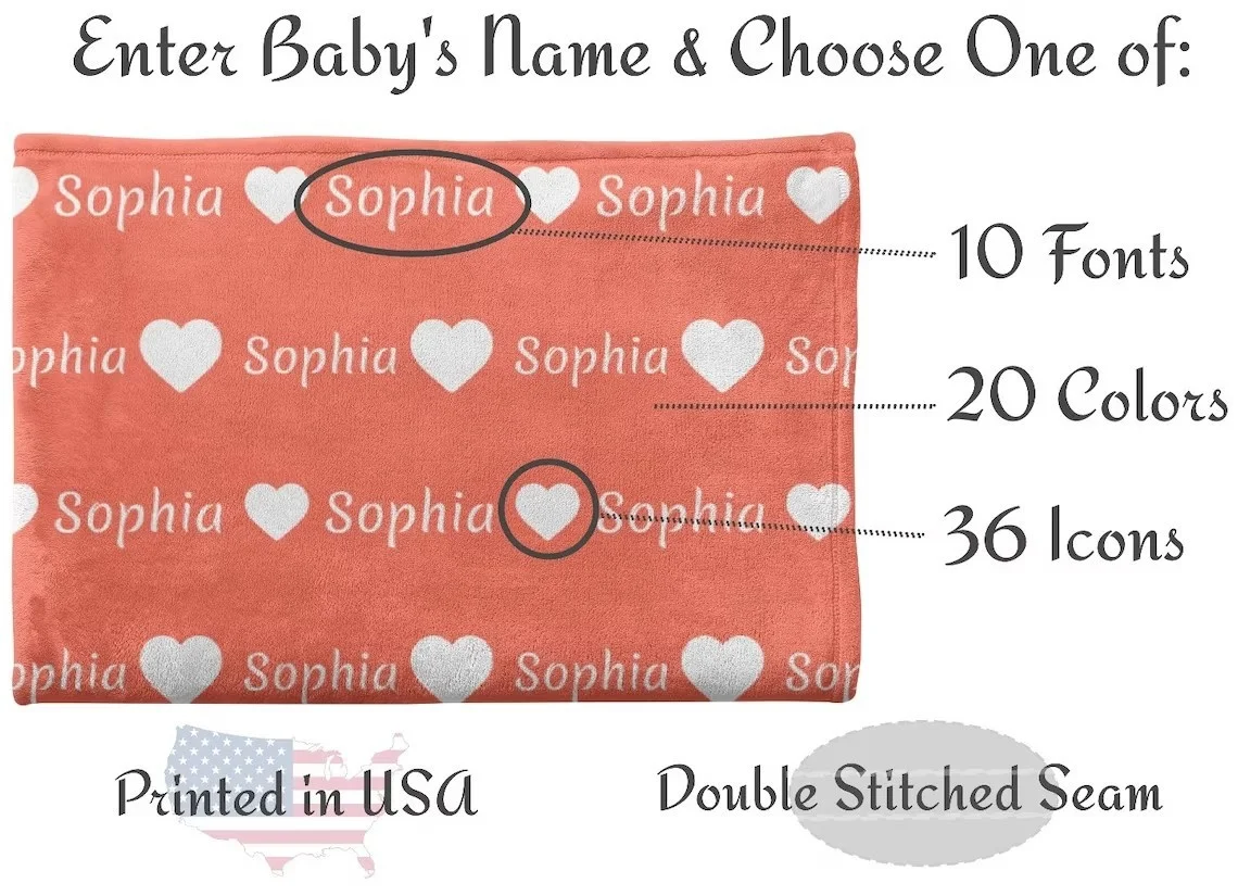 36-Farben-Decke mit individuellem Namen, Flanell, Geschenk für Babys und Kinder, individueller Bezug, weicher Fleece-Polyesterstoff für Campingreisen – Detail 1