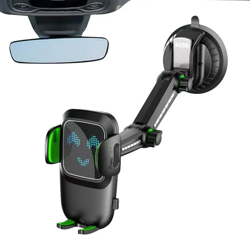 

Universal Car Rear View Mirror Phone Sucker 360 Degree Rotation Dashboard Mobile Support Shock-Proof Phone Holder for Vehicles