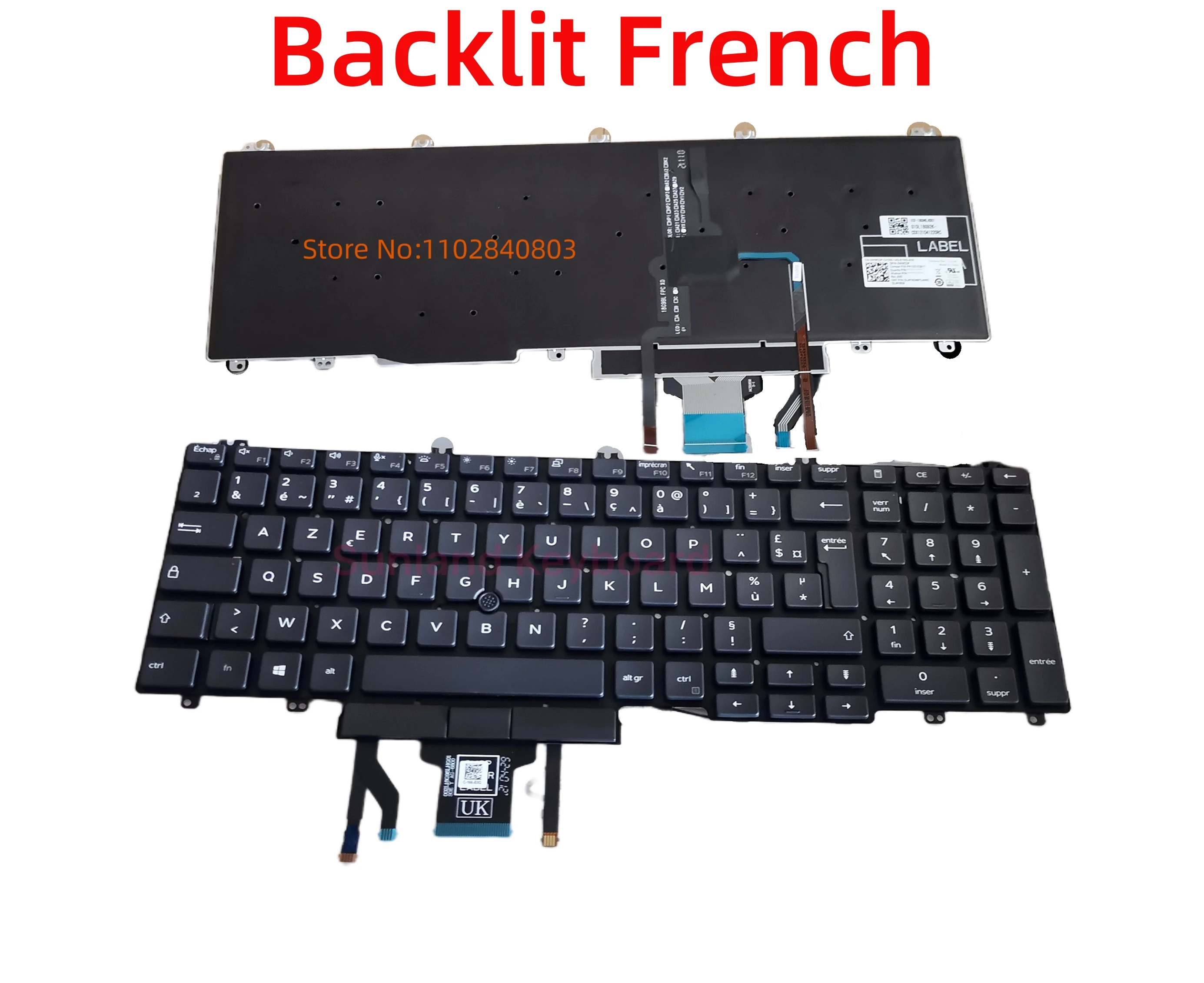 New AZERTY/French German Turkey Backlit Keyboard for Dell Precision 3550 3551 3540 3541 3500 3501 Latitude 5500 5501 5510 5511