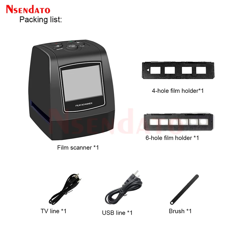5MP 35mm USB Negative Film Slide Viewer Scanner 2.3"LCD Digital Color Photo Screen Film Converter for SD Scanner Scanners