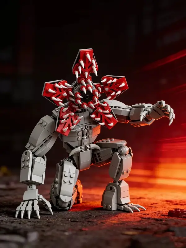 Hot TV Carnivorous Plant Giant Devil Demogorgon Vecna Model Buliding Blocks Bricks Construction Toys for Kids Halloween Gifts - Image 3