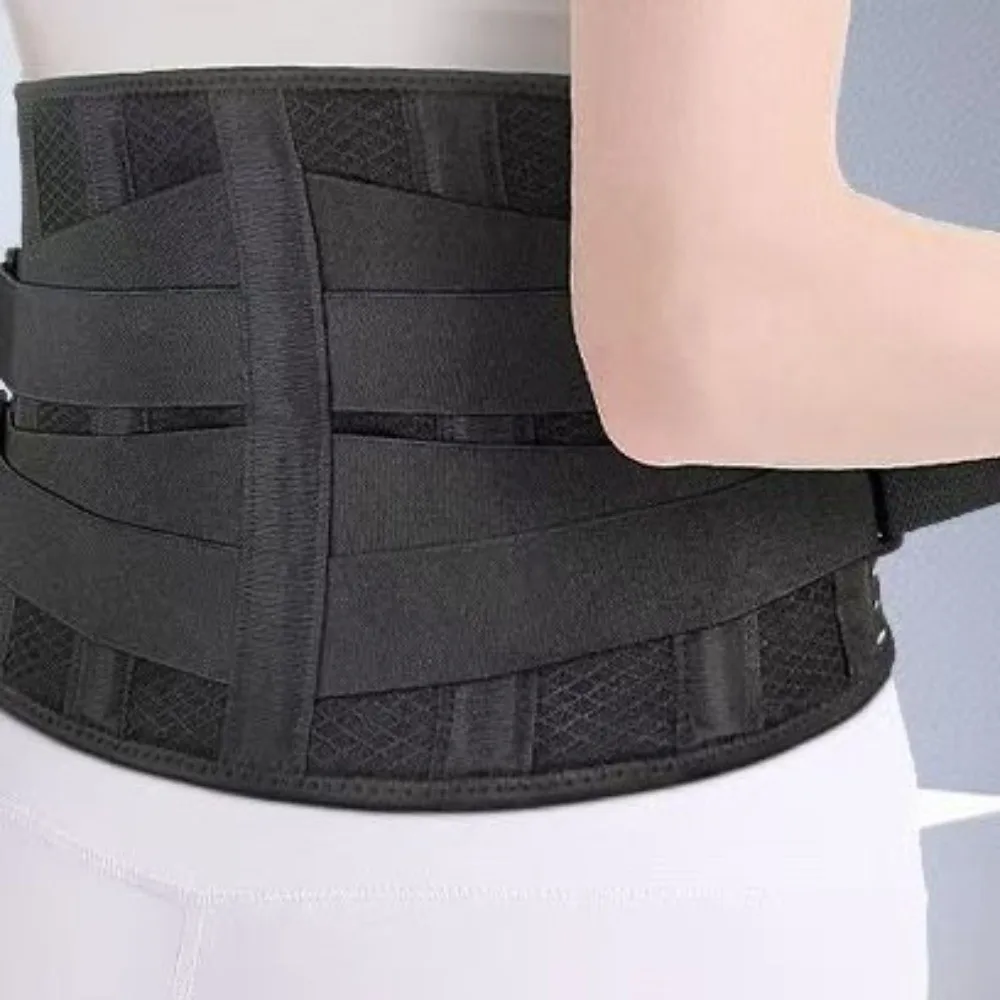 조절 가능한 통기성 허리 보호대 미끄럼 방지 16홀 메쉬 브레이스 서포트 벨트 ..