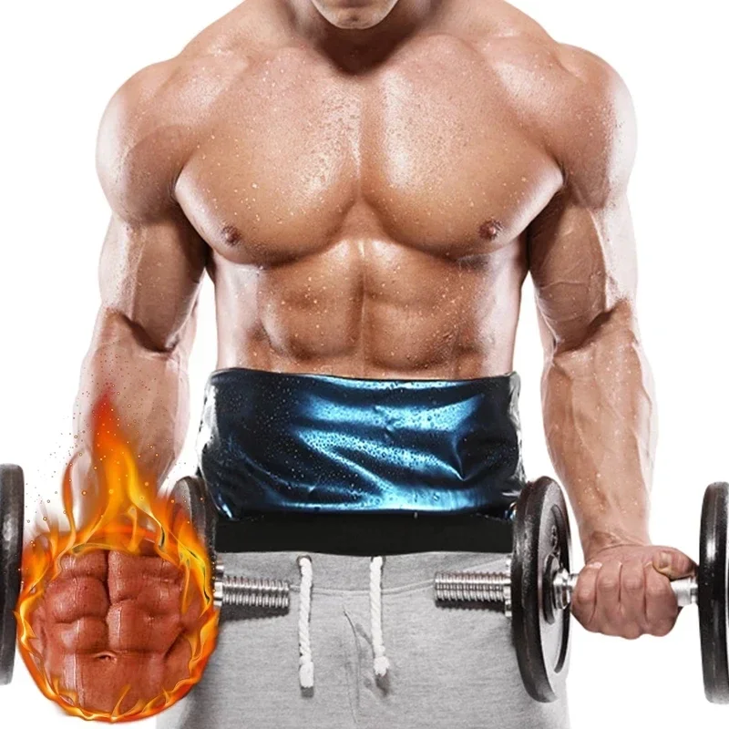 Men Sauna Abdomen Reducer Body Shaper Gym Fitness Sweat Trimmer Belt Waist Trainer Belly Slimming Shapewear
