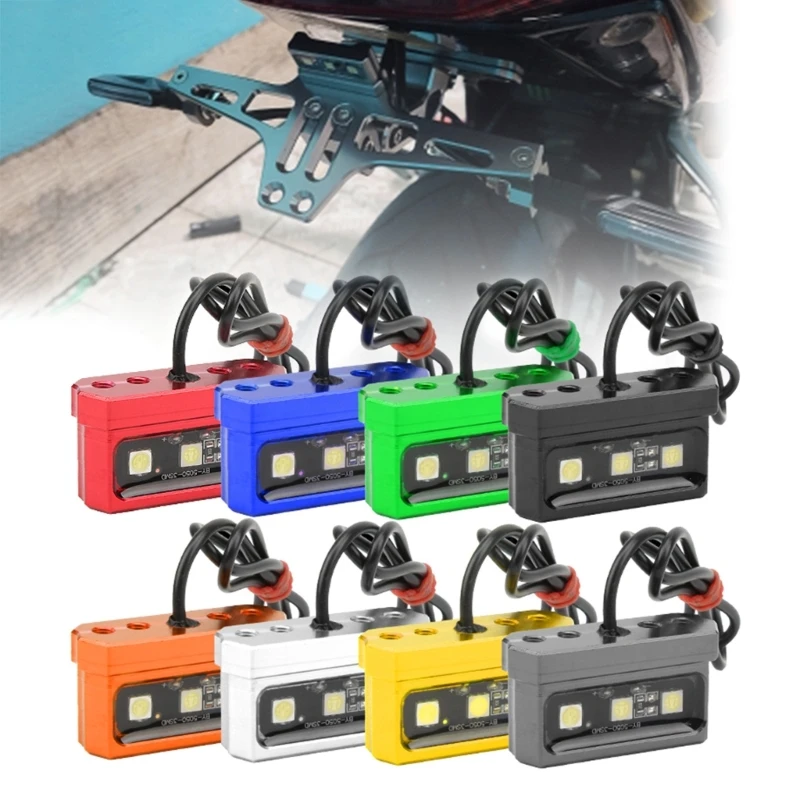 

12V Motorcycle License Plate LED Light Waterproof Motorbike Tail Light For Sports Car Scooter Accessories