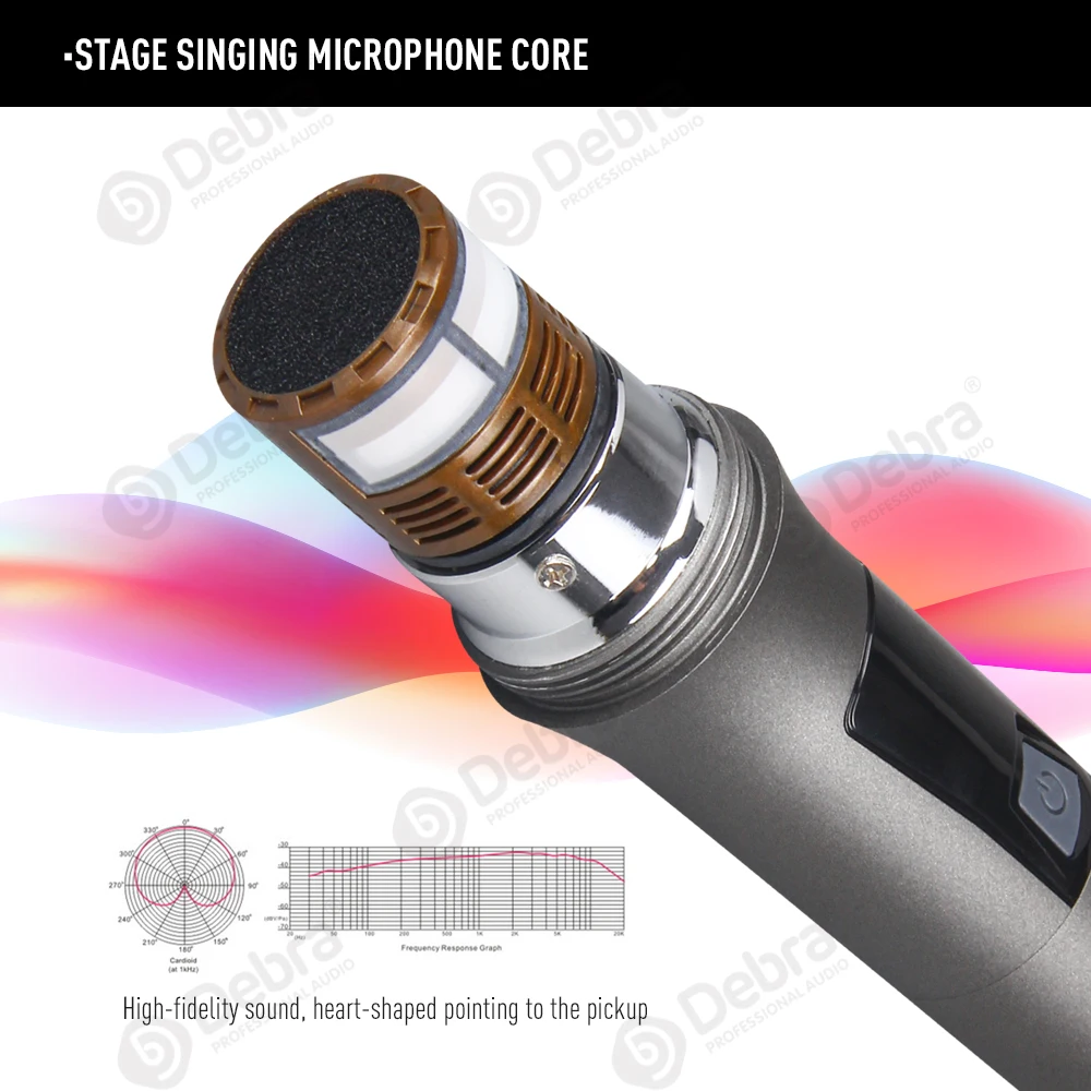 Wireless Microphone WM2 UHF wireless handheld microphone for Kara OK stage with wireless inductive charging infrared fast frequency pairing