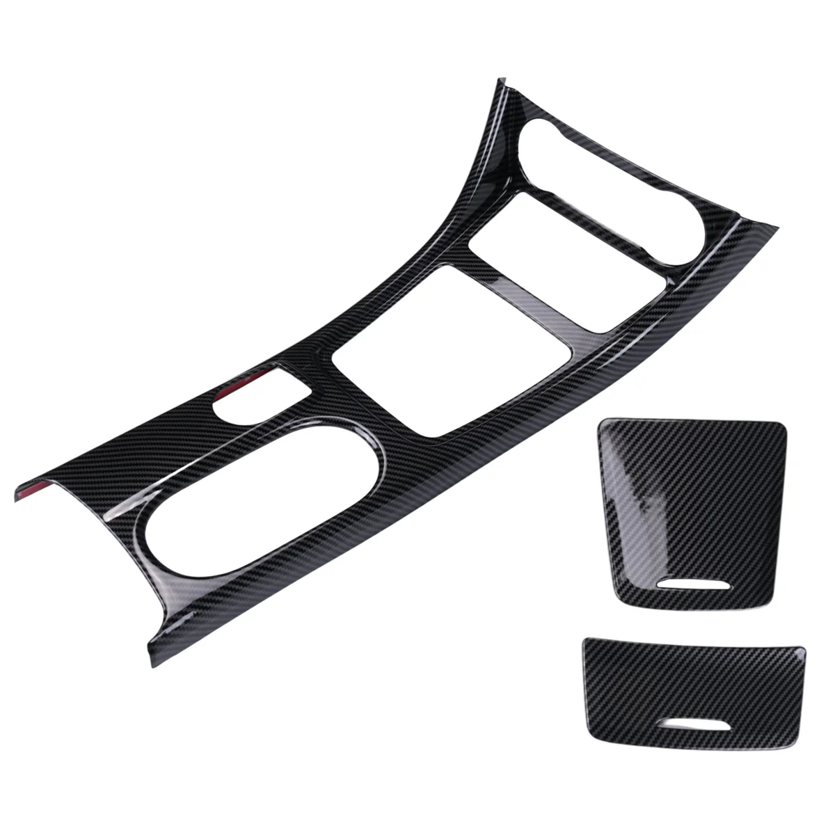 

Car Center Console Water Cup Holder Panel Trim for Mercedes Benz GLA CLA A Cl W176 2013-2018 LHD ABS Carbon Fiber