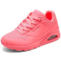 Skecher women's shoes new thick sole retro fashion wear resistant lightweight air cushion casual shoes 73690-CRL 3