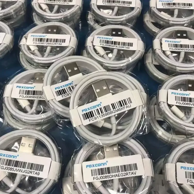10Pcs Foxconn Quality 8IC 1M 2M E75 Chip USB Data Cable Sync Charger Cables Wire For 7 8 8plus XR Xs Max With New Packaging