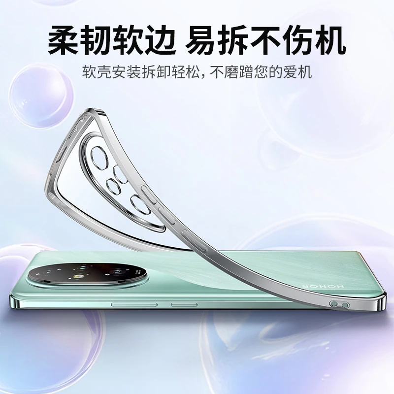 Luxury Transparent Electroplating TPU Shockproof Phone Case