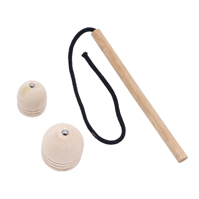 1 Set Fingertip Gyro Toy Spinning Top Rotating Cone Shape Whipping Wooden Nostalgia Chinese Traditional Toy Kids Toys 5