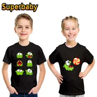 Hot Game Cut The Rope Om Nom Frog Funny Kids T shirt Cartoon Baby Boys Girls Cute Clothes Summer Casual Children Cotton T-Shirts 1