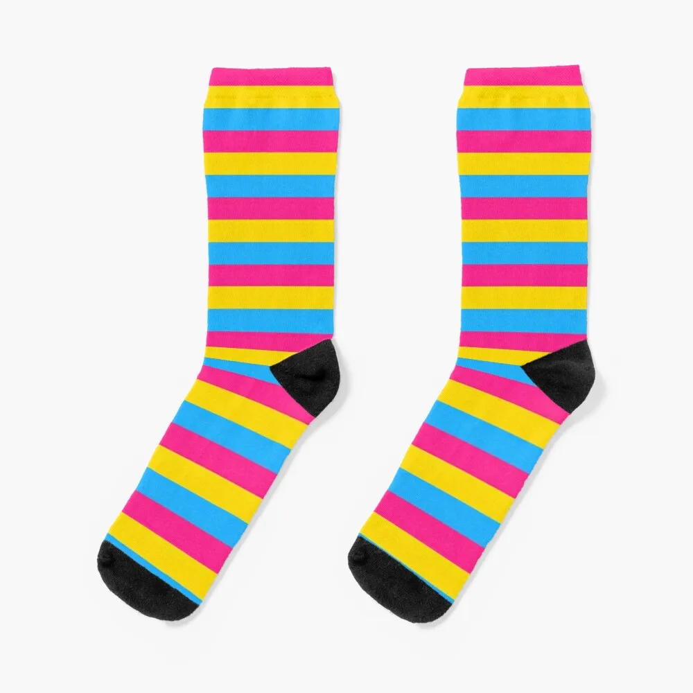 Pansexual Flag Socks men cotton high quality heated Rugby Men Socks Luxury Brand Women's