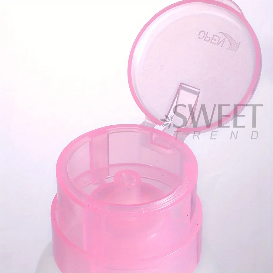 100/200ml Empty Press Pump Dispenser Plastic Lockable Leak-proof Nails Polish Remover Pressed Bottle Makeup Tools Liquid Storage nail polish remover