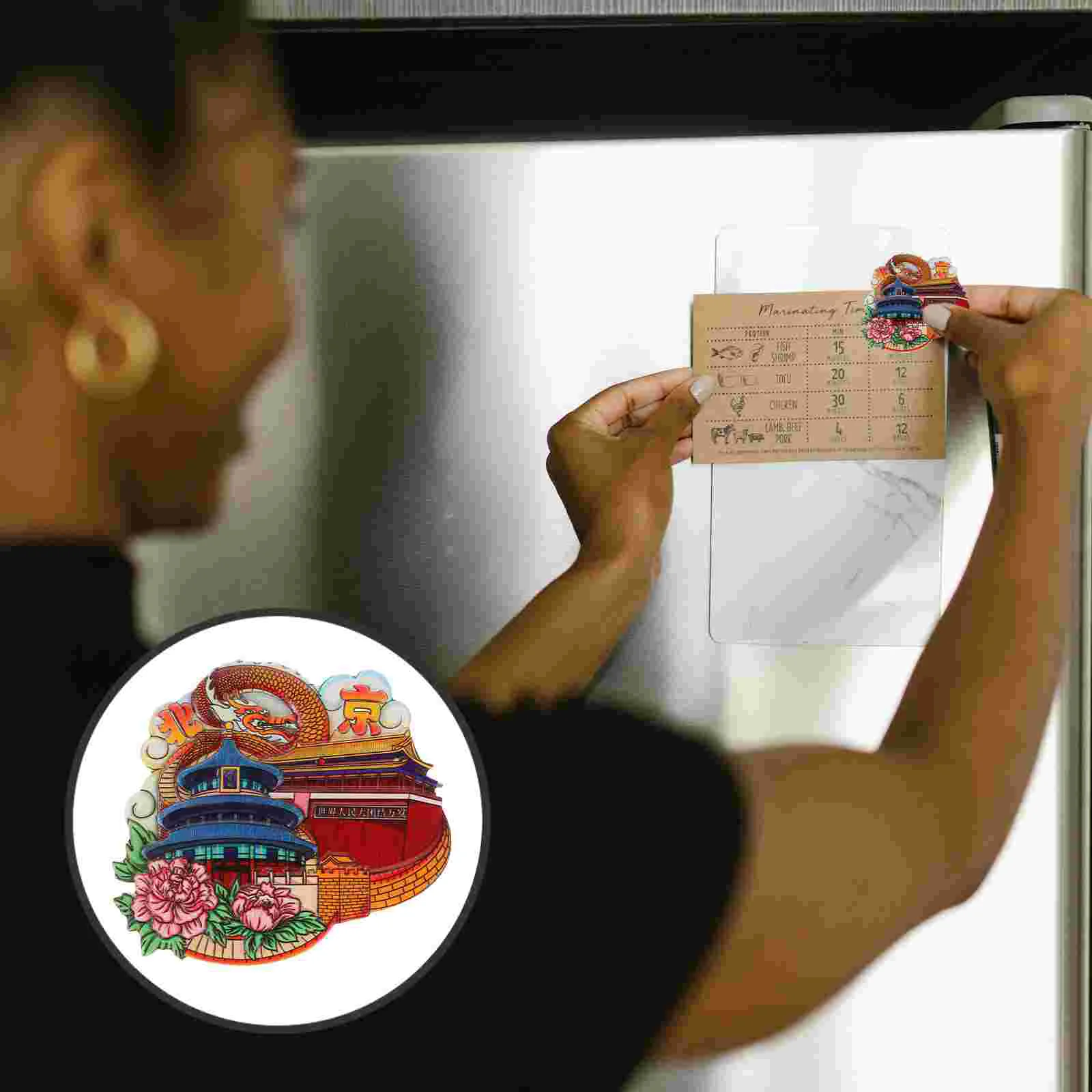 

Fridge Magnet Decorative Magnets Office Home Travel Souvenir Creative China Beijing City Refrigerator Decorate