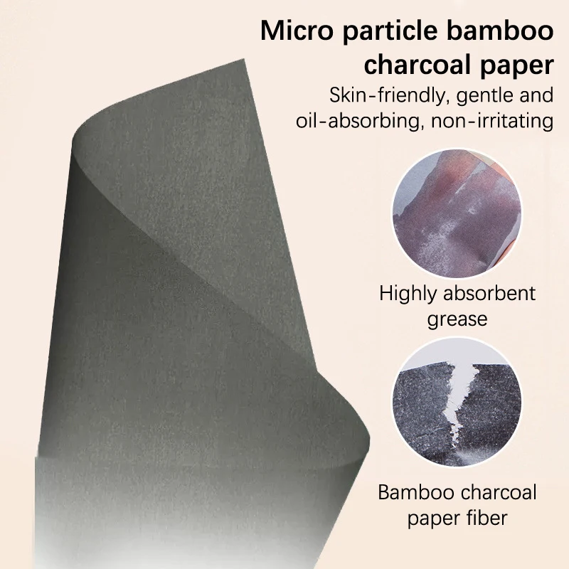 100 Sheets/box Of Disposable Oil Control And Oil Absorbing Surface Paper With Mirror And Puff Type Absorbing Paper