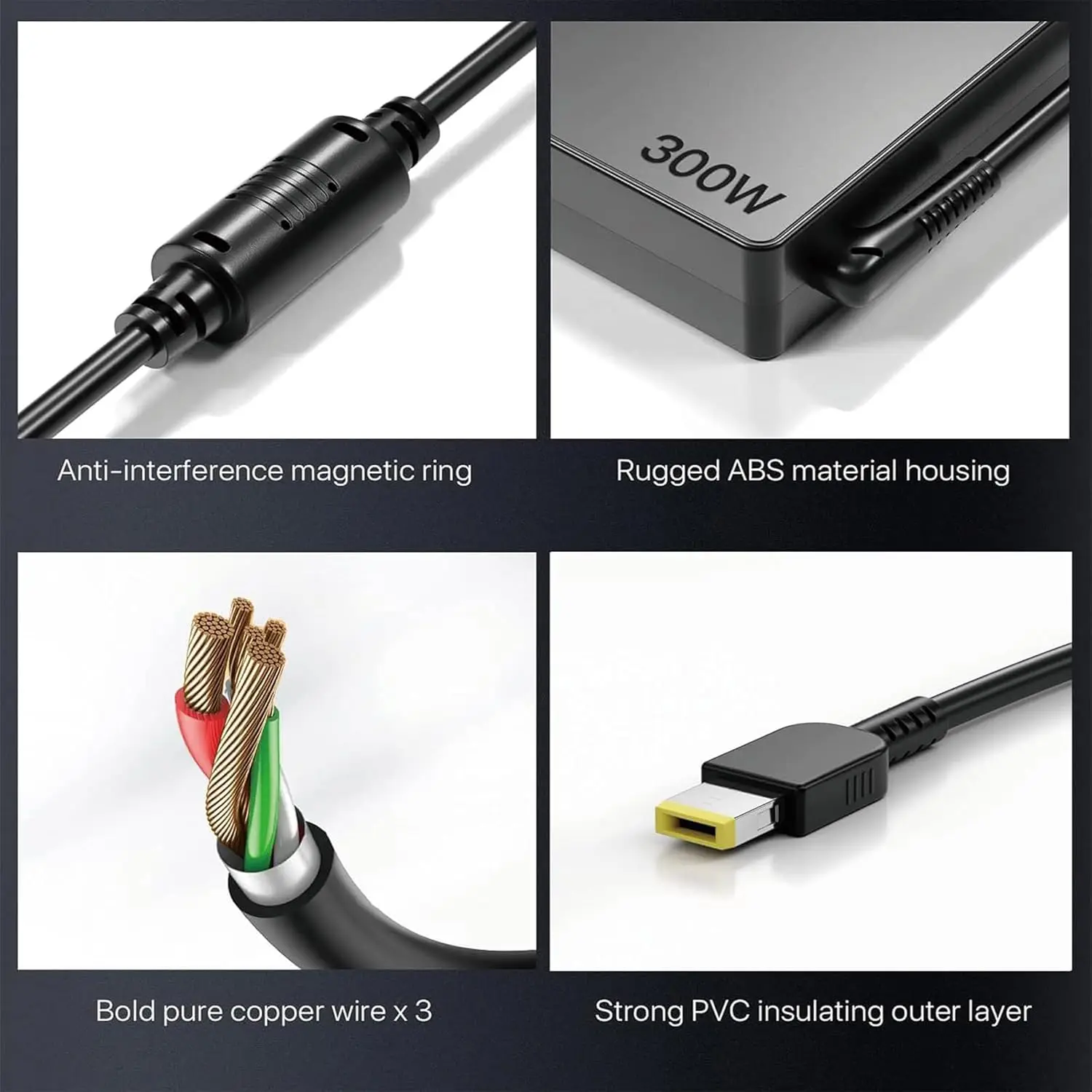300W 20V 15A USB Ladegerät Für Lenovo R9000P R9000K Y9000K Y9000X Legion 7i 5i Kompatibel Laptop Netzteil_voghion.com
