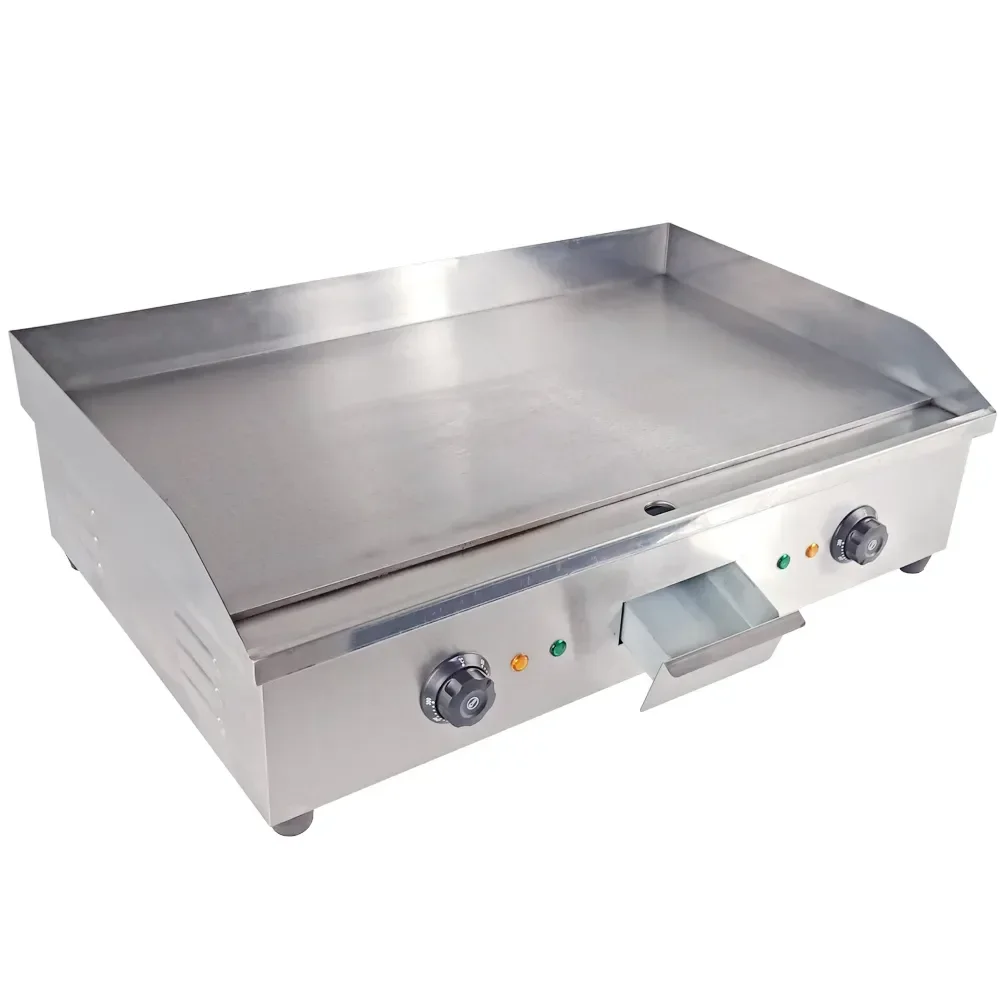 Commercial Restaurant 5.6kw Smokeless Oven Barbecue Grill Griddle Stainless Steel Electric Griddle 4