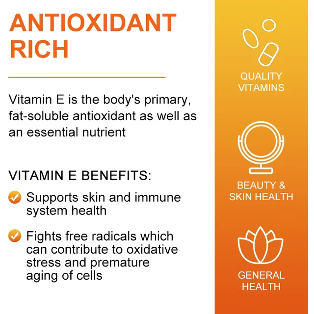 1690-2fdead.jpg Mulittea Vitamin E Capsules Helps Blood Birculation and Antioxidant &Brightens Skin Tone Daily Vitamin Supplement Beauty Health