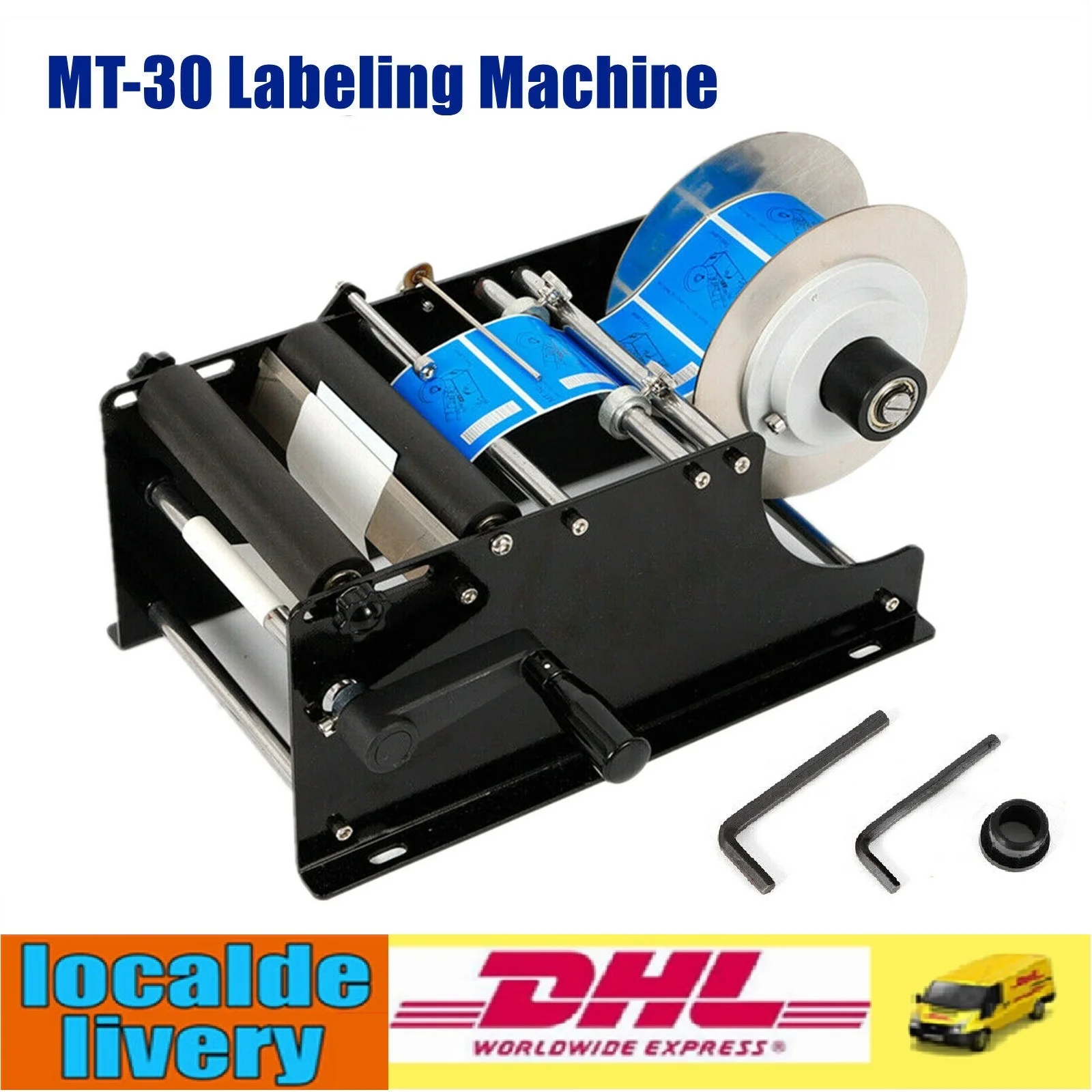 

Manual MT-30 Labelling Machine Round Bottles Label Sticker for Wine Beer Jar Supplier Wrap Around Labeller 30Times/Min Durable