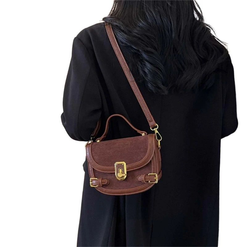 Trendy Single Shoulder Bag for Women Spacious Crossbody Handbag for Daily Use E74B