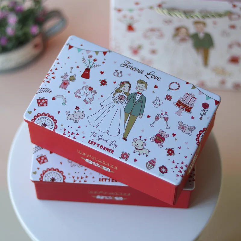 

Small Cartoon Rabbit Dessert Receive Storage Box Rectangular Cookie Candy Gift Box Home Organizer Box Coffee Sugar Tea Container