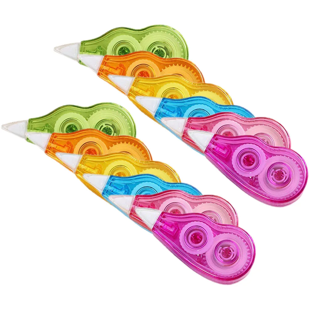 12Pcs Household Portable Correction Tape Kawaii White Out Corrector Promotional Gift Stationery Student Prize School Office 12M