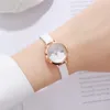 fashion slim leather lady quartz casual watch 4