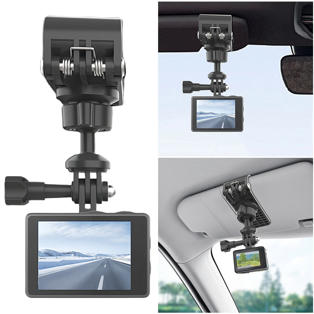 Expansion Adapter Mount 1/4 Inch Car Sun Visor Action Camera Mount Bracket For DJI Osmo Pocket 3 Action 4 Insta360 Camera